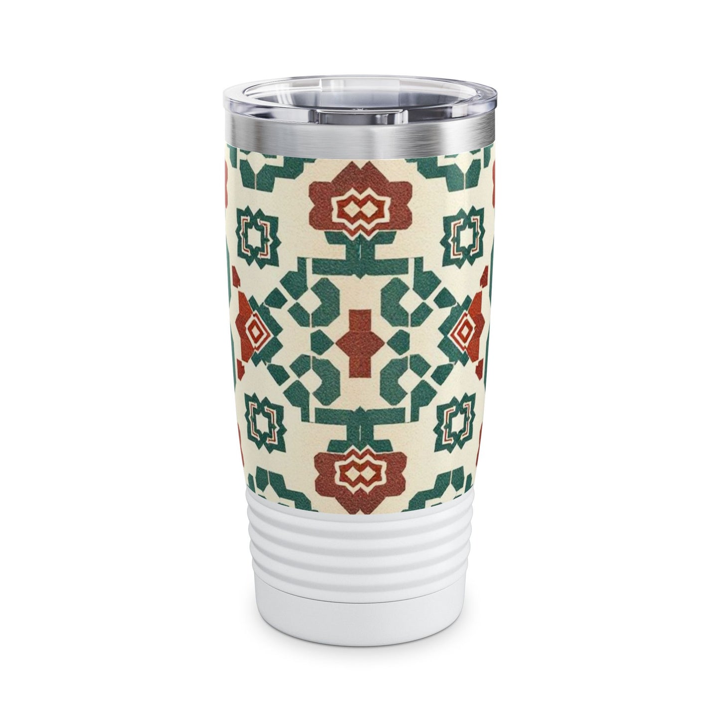 Traditional Korean Geometric Patterns Ringneck Tumbler, 20oz - StyleMZ