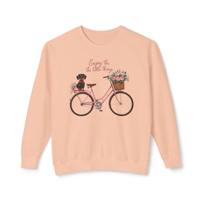 Korea -  Enjoy the little thing Unisex Lightweight Crewneck Sweatshirt  - StyleMZ