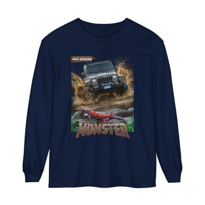 Monster car Unisex Garment-dyed Long Sleeve T-Shirt - StyleMZ