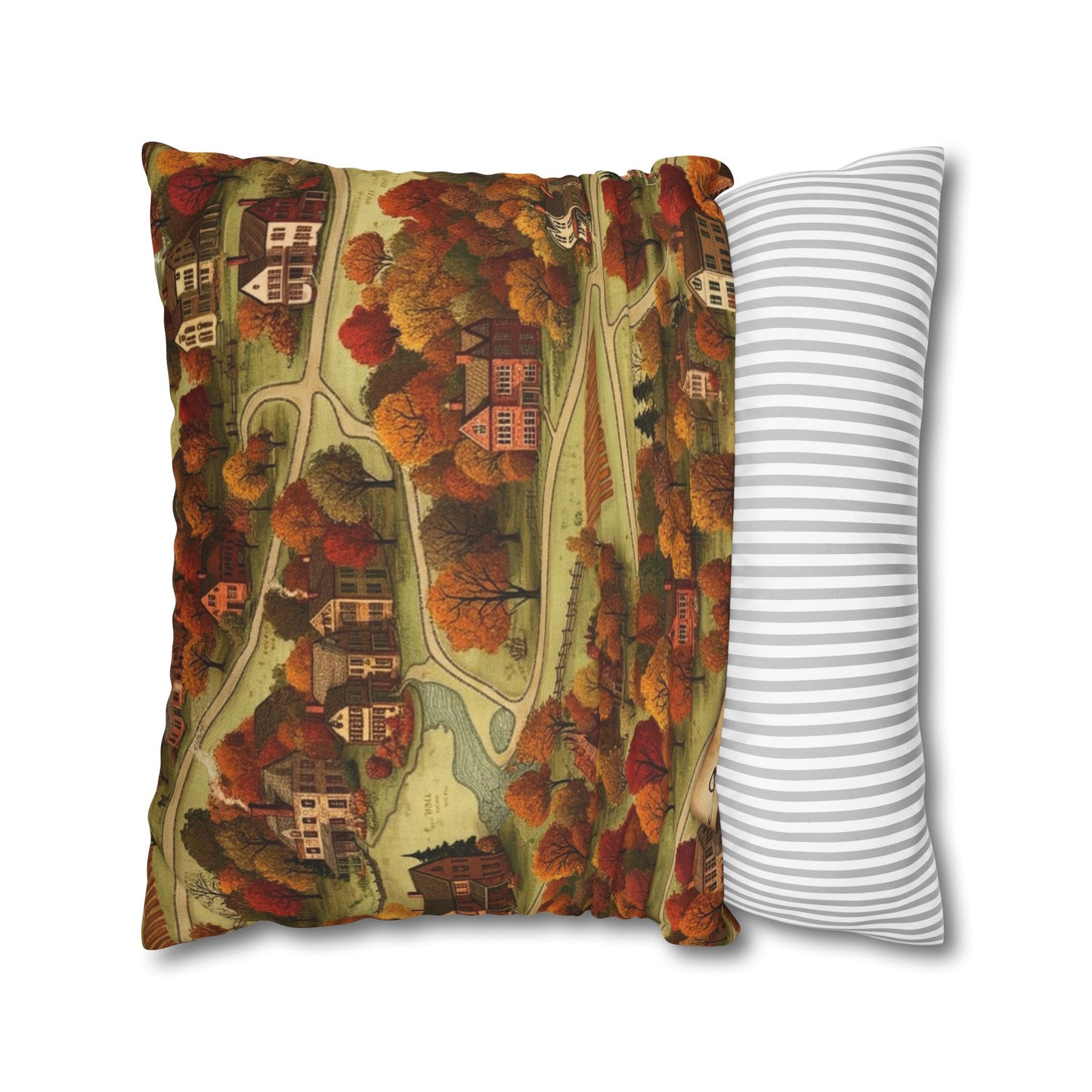 Map of Memories II Spun Polyester Square Pillowcase - StyleMZ