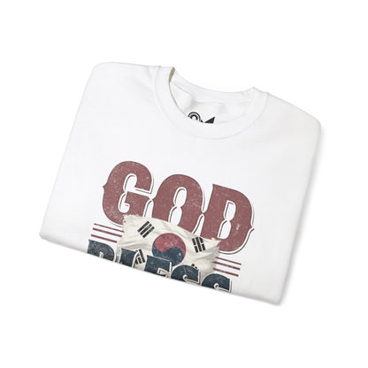 God bless Korea Unisex Heavy Blend™ Crewneck Sweatshirt - StyleMZ