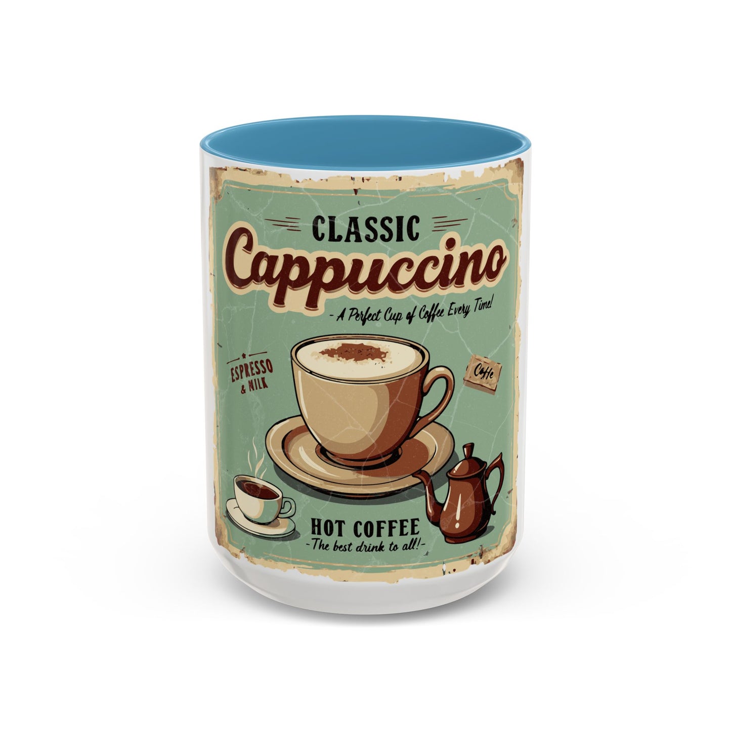 Classic Cappuccino Accent Coffee Mug (11, 15oz) - StyleMZ