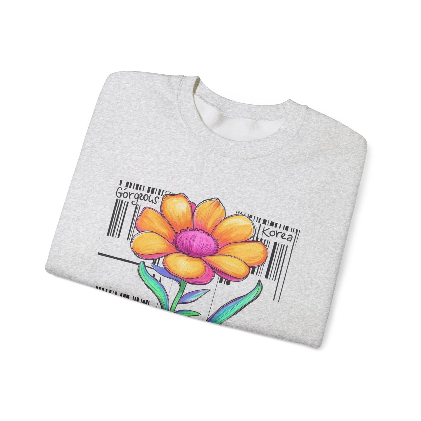 Gorgeous Flower Graphic Sweatshirt Unisex Crewneck All Seasons