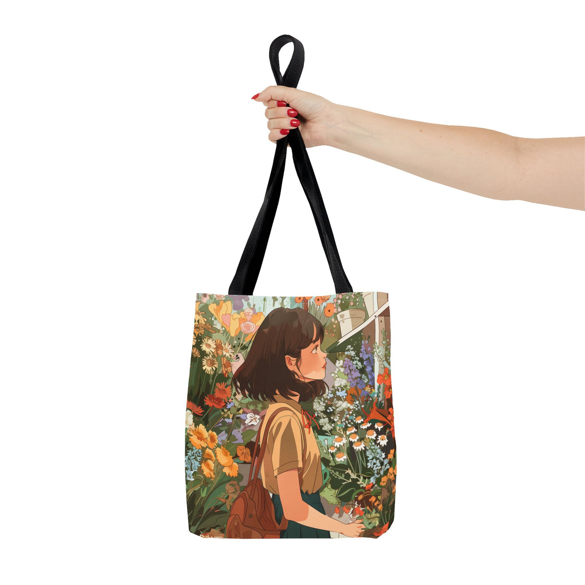 Korea -  Girl and Flower Shop Tote Bag (AOP)  - StyleMZ