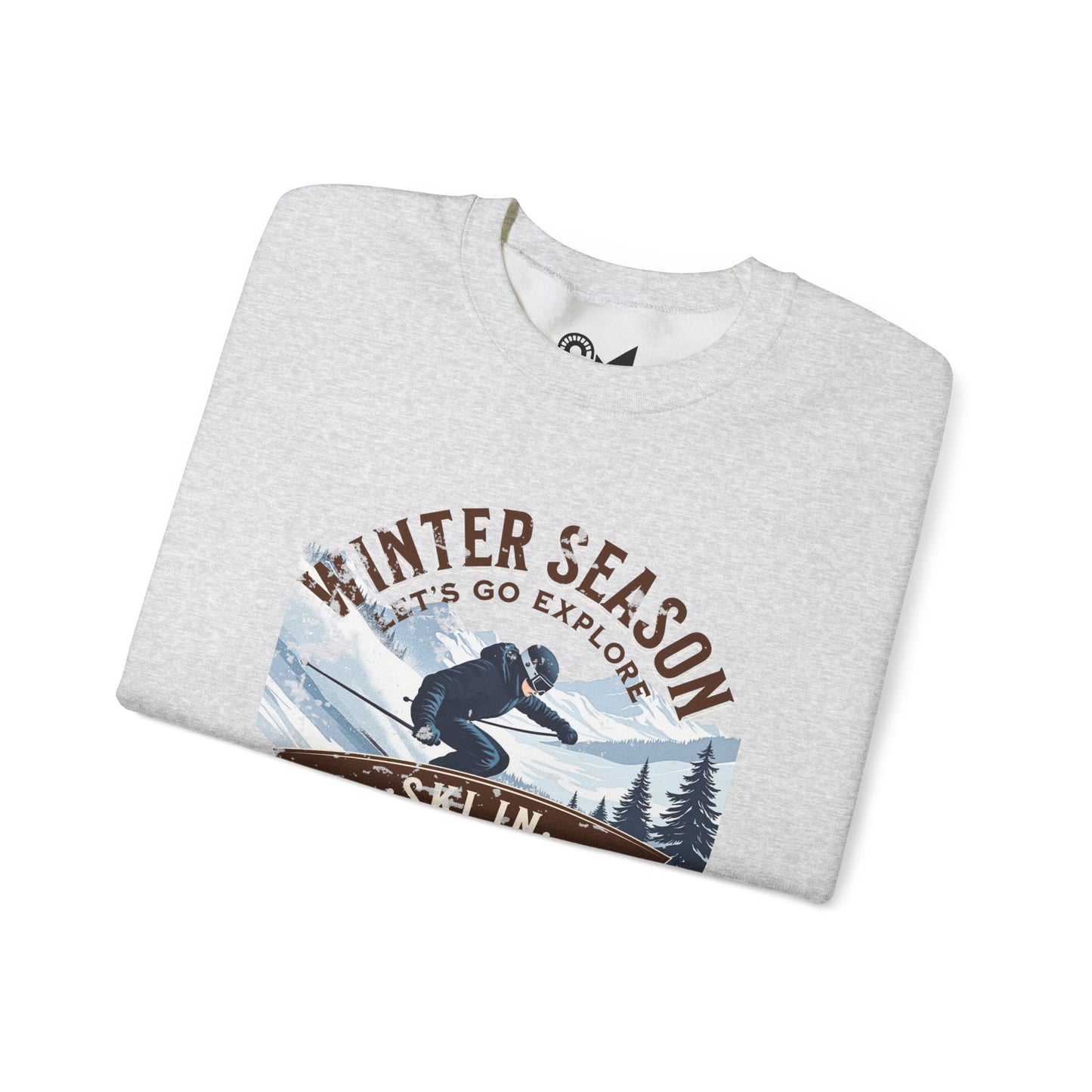 Ski in the national park Unisex Heavy Blend™ Crewneck Sweatshirt - StyleMZ - Stylemz