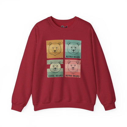 Crewneck Sweatshirt -  Retro bears