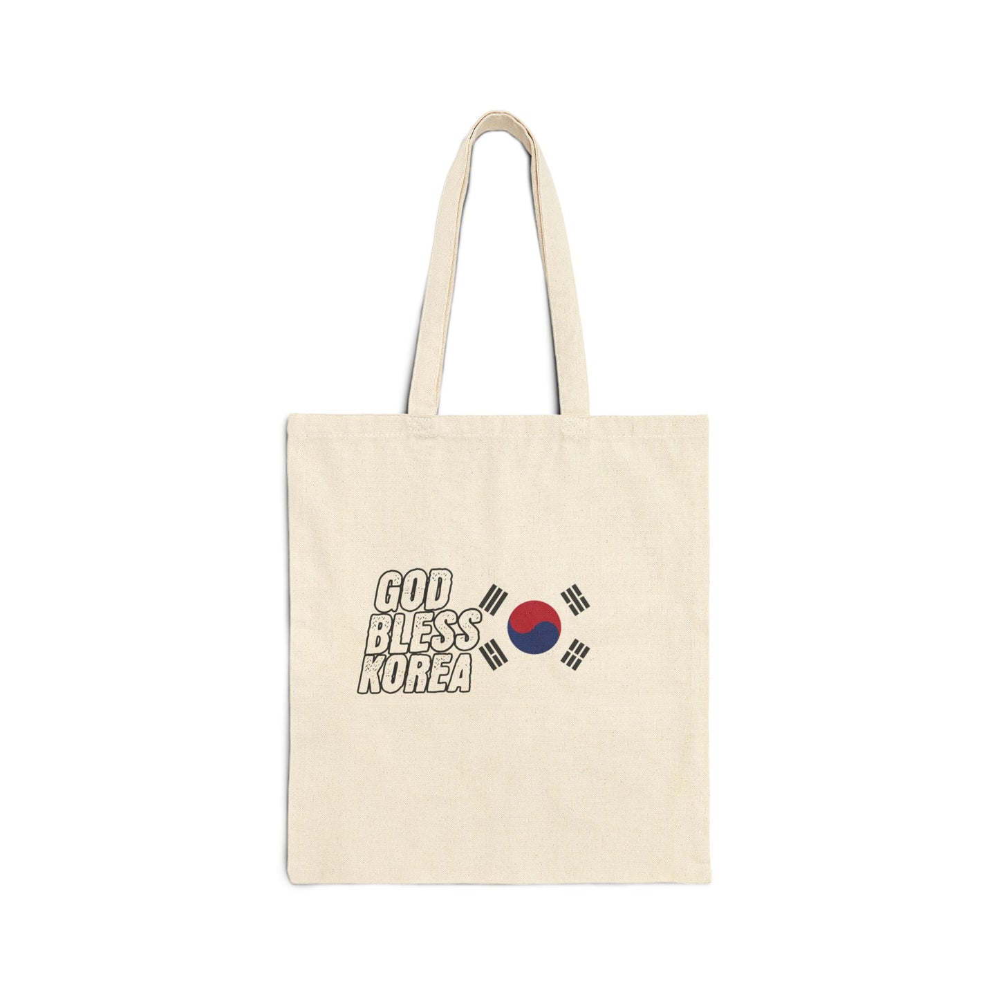 God bless Korea Cotton Canvas Tote Bag - StyleMZ