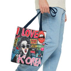 Korea -  I love Korea Tote Bag (AOP)  - StyleMZ