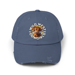 Korea -  Wild West Cow Girls Unisex Distressed Cap  - StyleMZ