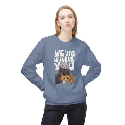 Korea -  We're watching you Unisex Midweight Softstyle Fleece Crewneck Sweatshirt  - StyleMZ