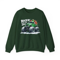 Sudadera unisex de cuello redondo Heavy Blend™ de StyleMZ - ROCKIN' THRU THE SNOW - StyleMZ 