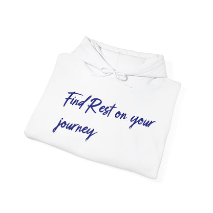 Find Rest on the Journey Unisex Heavy Blend™ Hooded Sweatshirt - StyleMZ