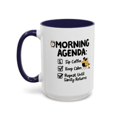 Taza de café con acento de agenda matutina (11 oz y 15 oz) de Corea - StyleMZ 