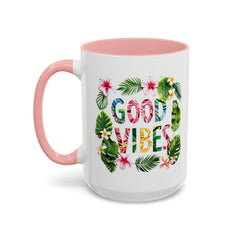 Taza de café con acento de buenas vibraciones de Corea (11 oz y 15 oz) - StyleMZ 