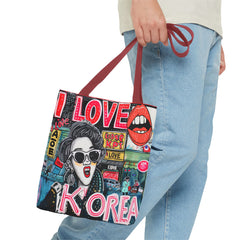 Korea -  I love Korea Tote Bag (AOP)  - StyleMZ