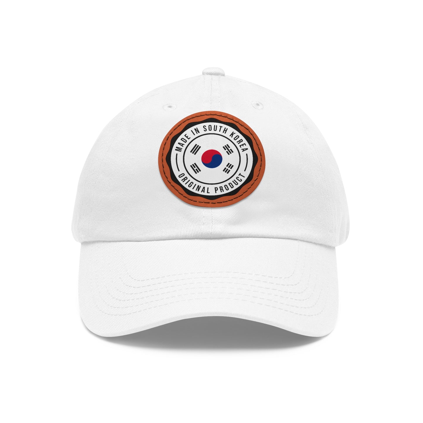 Korea -  Made in South Korea Hat with Leather Patch (Round)  - StyleMZ