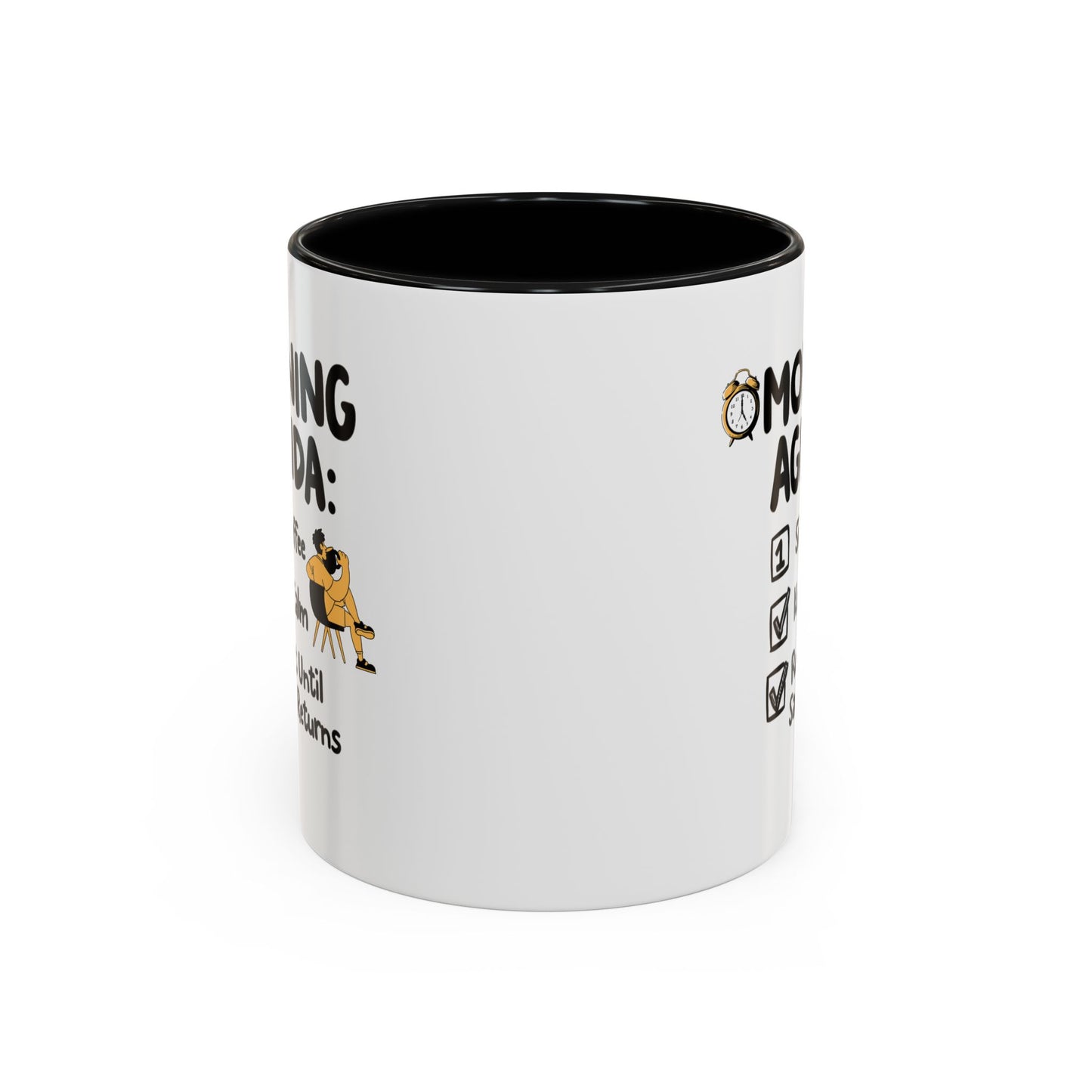 Morning Agenda Accent Coffee Mug (11, 15oz) - StyleMZ