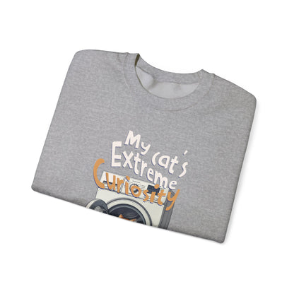 My cat's extreme curiosity Unisex Heavy Blend™ Crewneck Sweatshirt - StyleMZ