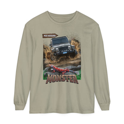 Monster car Unisex Garment-dyed Long Sleeve T-Shirt - StyleMZ