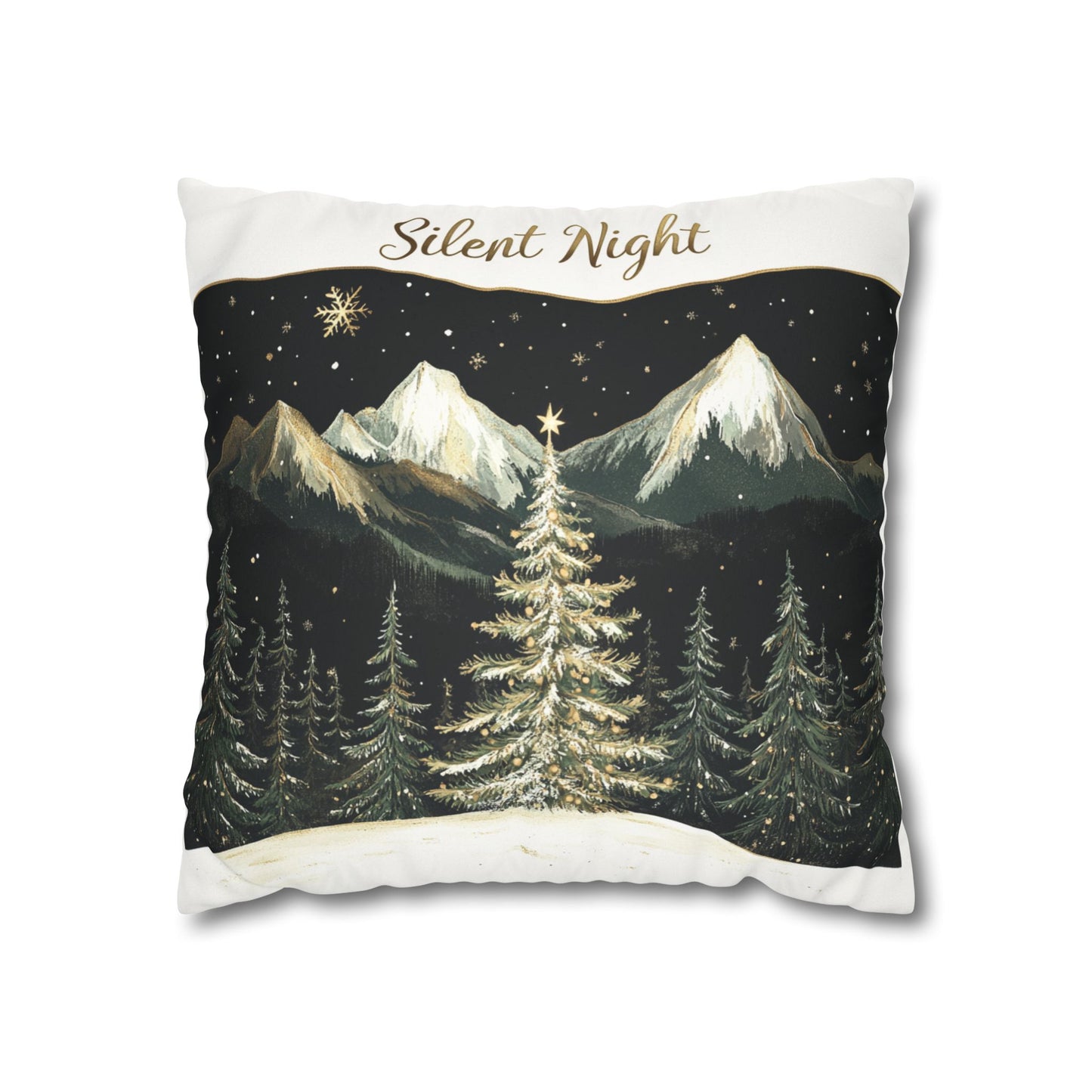 Silent night Faux Suede Square Pillowcase - StyleMZ