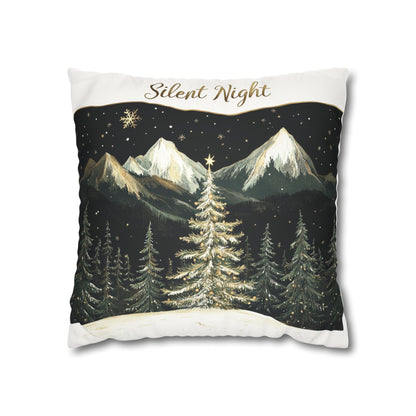 Silent night Faux Suede Square Pillowcase - StyleMZ