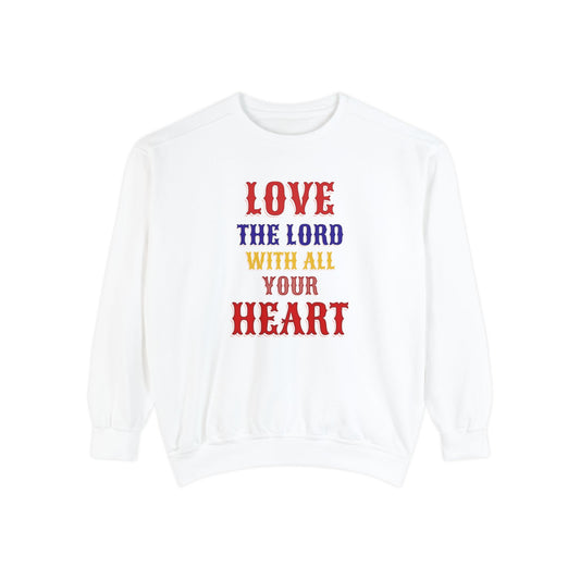 Corea - Sudadera unisex teñida con la frase Love your God - StyleMZ 