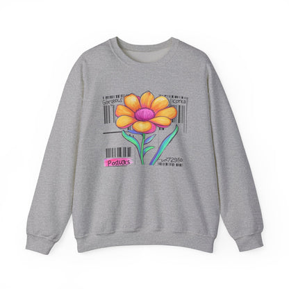 Gorgeous Flower Graphic Sweatshirt Unisex Crewneck All Seasons