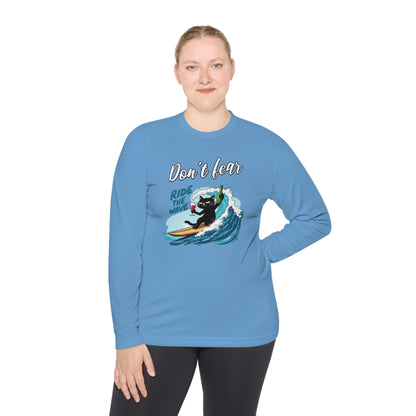 Korea -  Don't fear, ride the wave Unisex Lightweight Long Sleeve Tee  - StyleMZ