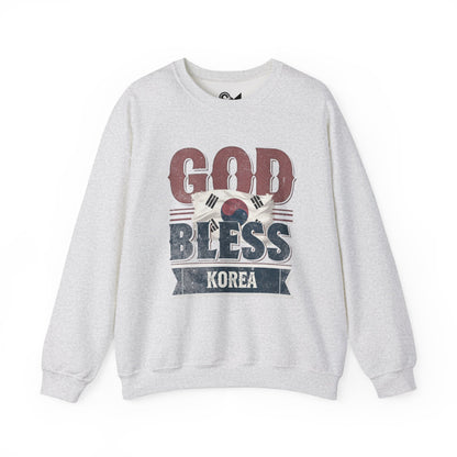 God bless Korea Unisex Heavy Blend™ Crewneck Sweatshirt - StyleMZ