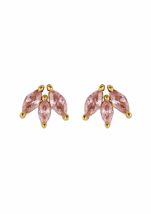 Fontana Earrings - 18K Gold-Plated with Zirconia Stones