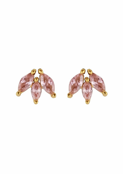 Fontana Earrings - 18K Gold-Plated with Zirconia Stones