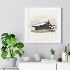 Korea -  Winter Serenity Framed Horizontal Poster  - StyleMZ