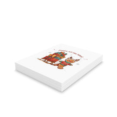 The gingerbread man's love for sleds  Greeting Cards (8, 16, and 24 pcs)  - StyleMZ