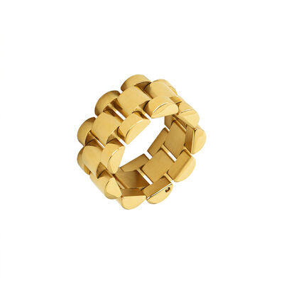 18K Gold-Plated Titanium Steel Ring - Stylemz