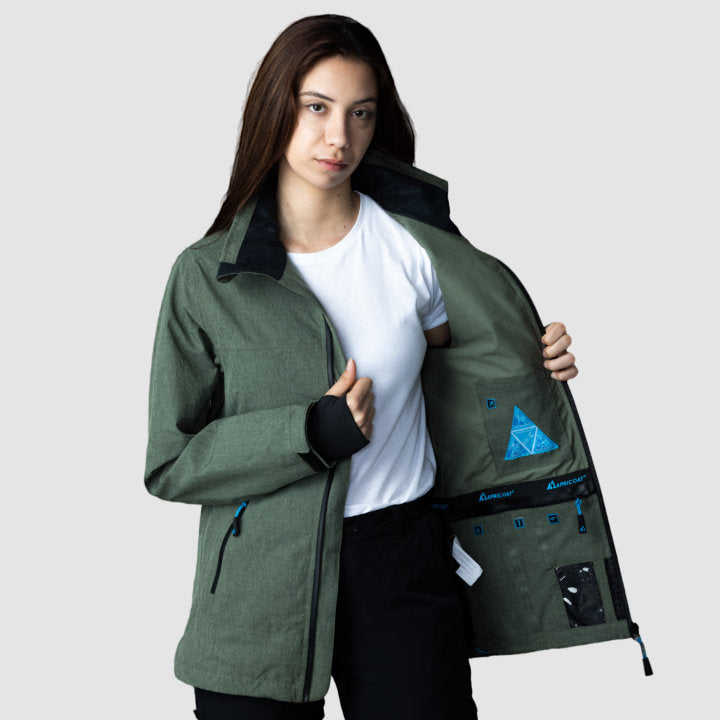 Adventure 2.0 - Women Olive Green Waterproof Jacket