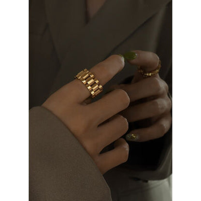 18K Gold-Plated Titanium Steel Ring - Stylemz