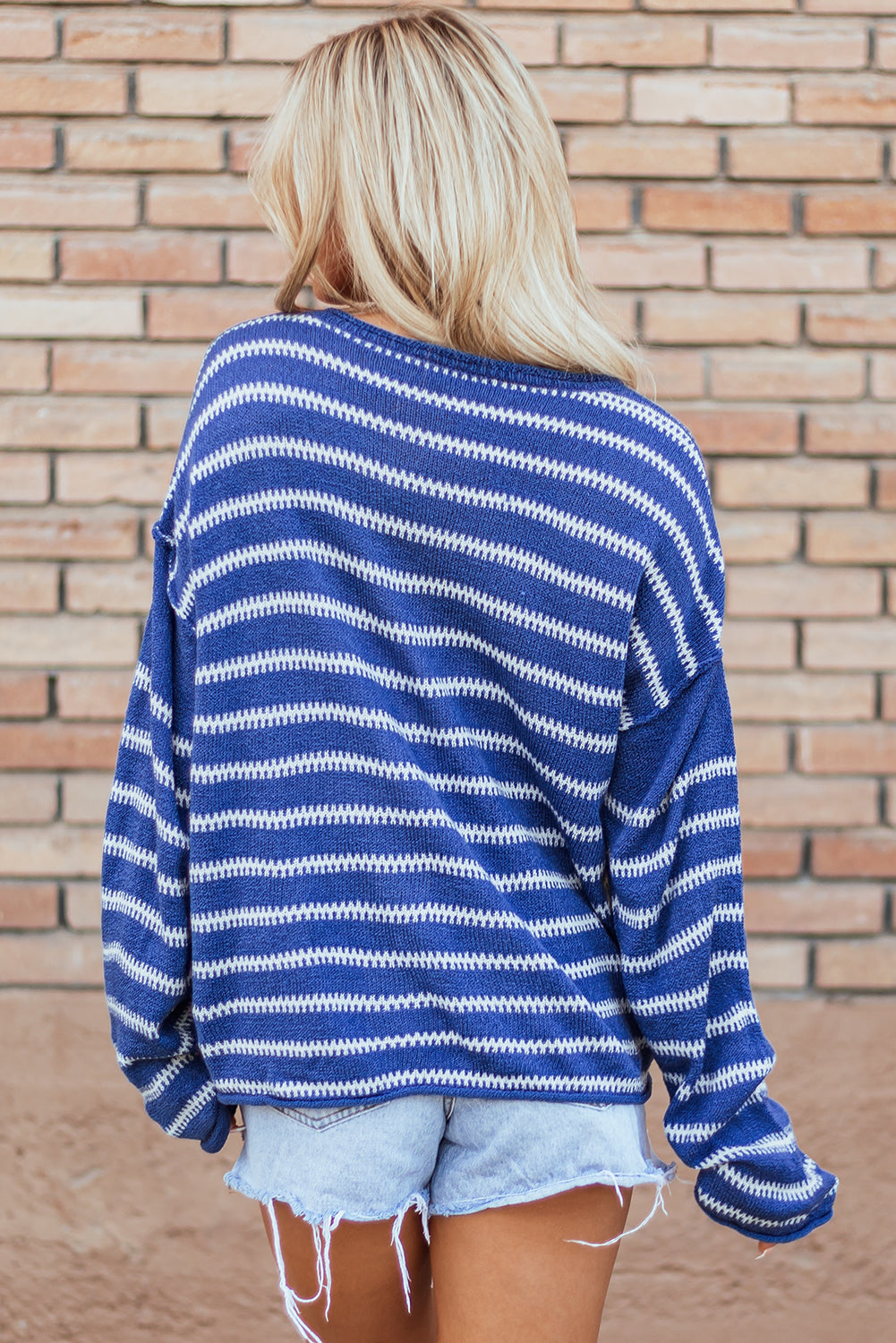 Cadence Stripe Casual Sweater for Relaxed Chic Style