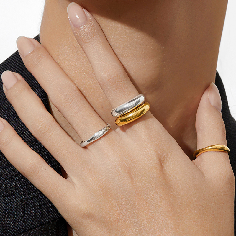 Twisted Wave Ring, Minimalist Wavy Ring For Women