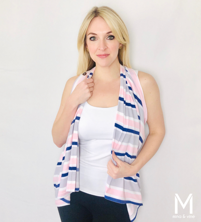 Savvy Stripe Multi-Way Smart Scarf - Stylemz