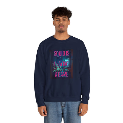 Squid is playing a game Unisex Heavy Blend™ Crewneck Sweatshirt - StyleMZ