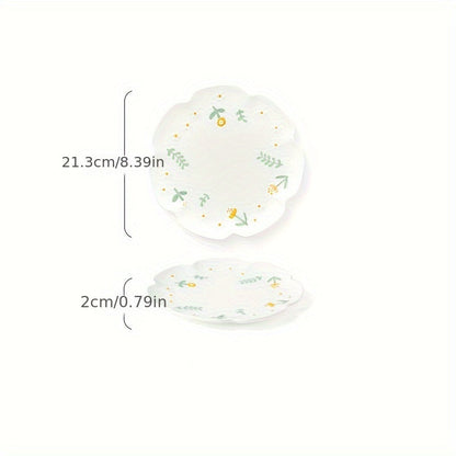 Handpainted Vintage Little Daisy Ceramic Bowl Plate Set