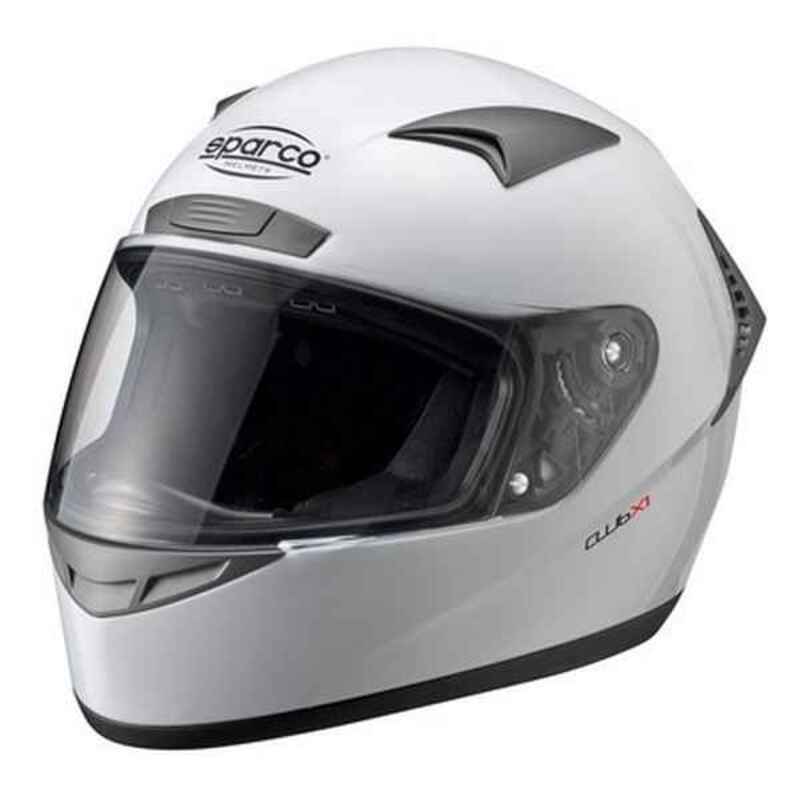 Helmet Sparco Club X-1 White Racing Helmet for Safety