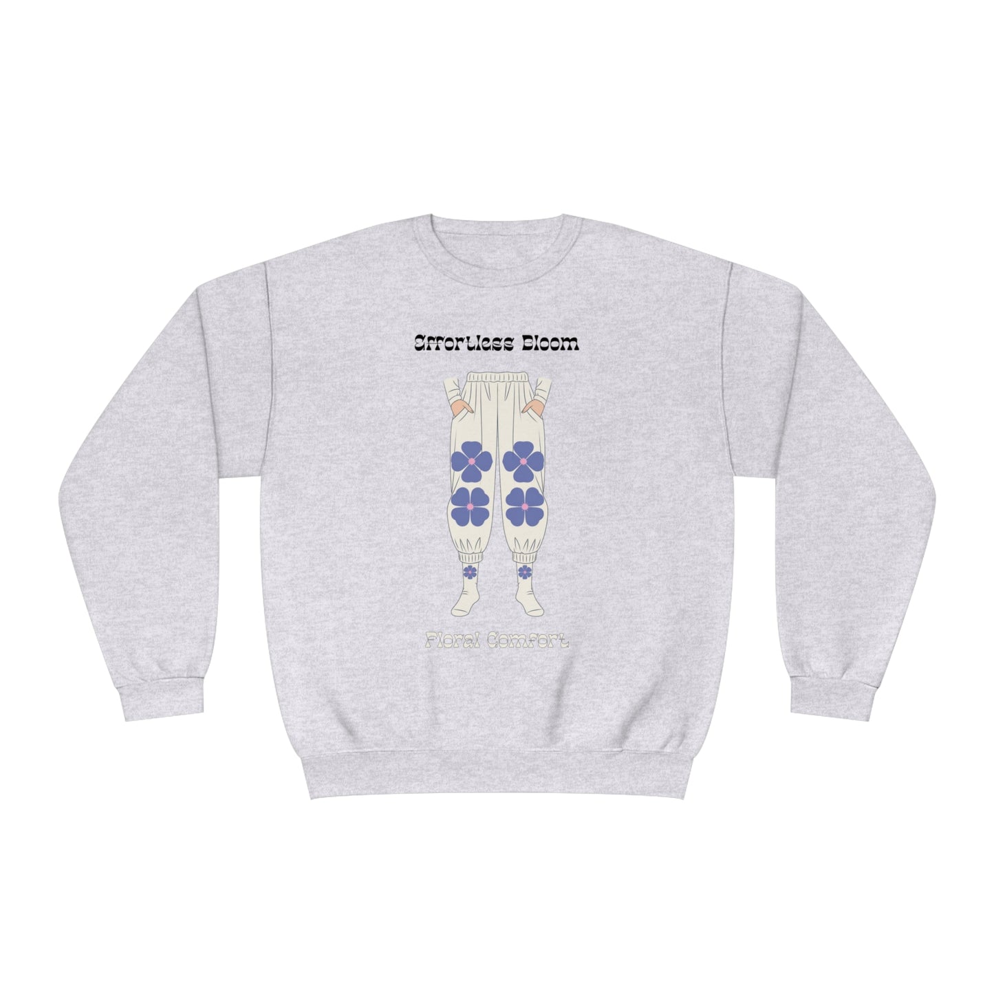 Korea -  Effortless Bloom Unisex NuBlend® Crewneck Sweatshirt  - StyleMZ