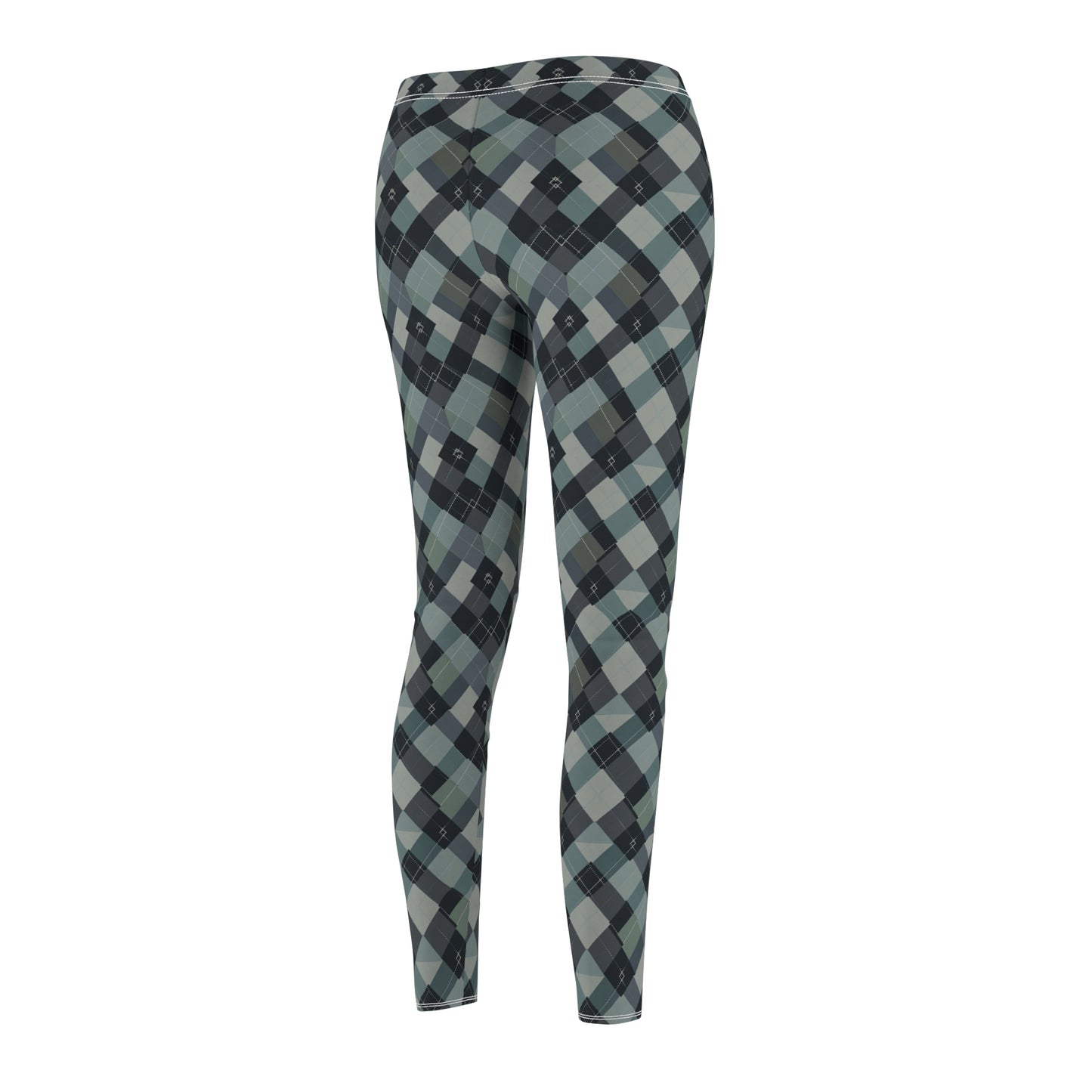 Midnight Plaid Women's Cut & Sew Casual Leggings (AOP) - StyleMZ