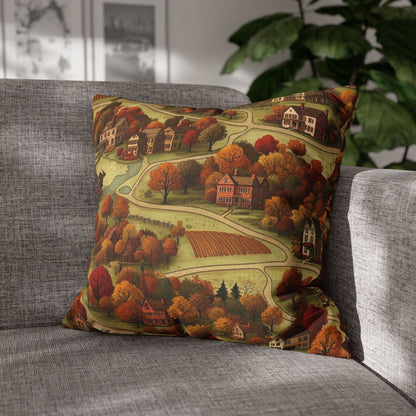 Map of Memories II Spun Polyester Square Pillowcase - StyleMZ