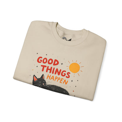 Good things happen Unisex Heavy Blend™ Crewneck Sweatshirt