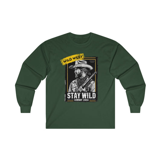 Korea -  Stay Wild Unisex Ultra Cotton Long Sleeve Tee  - StyleMZ