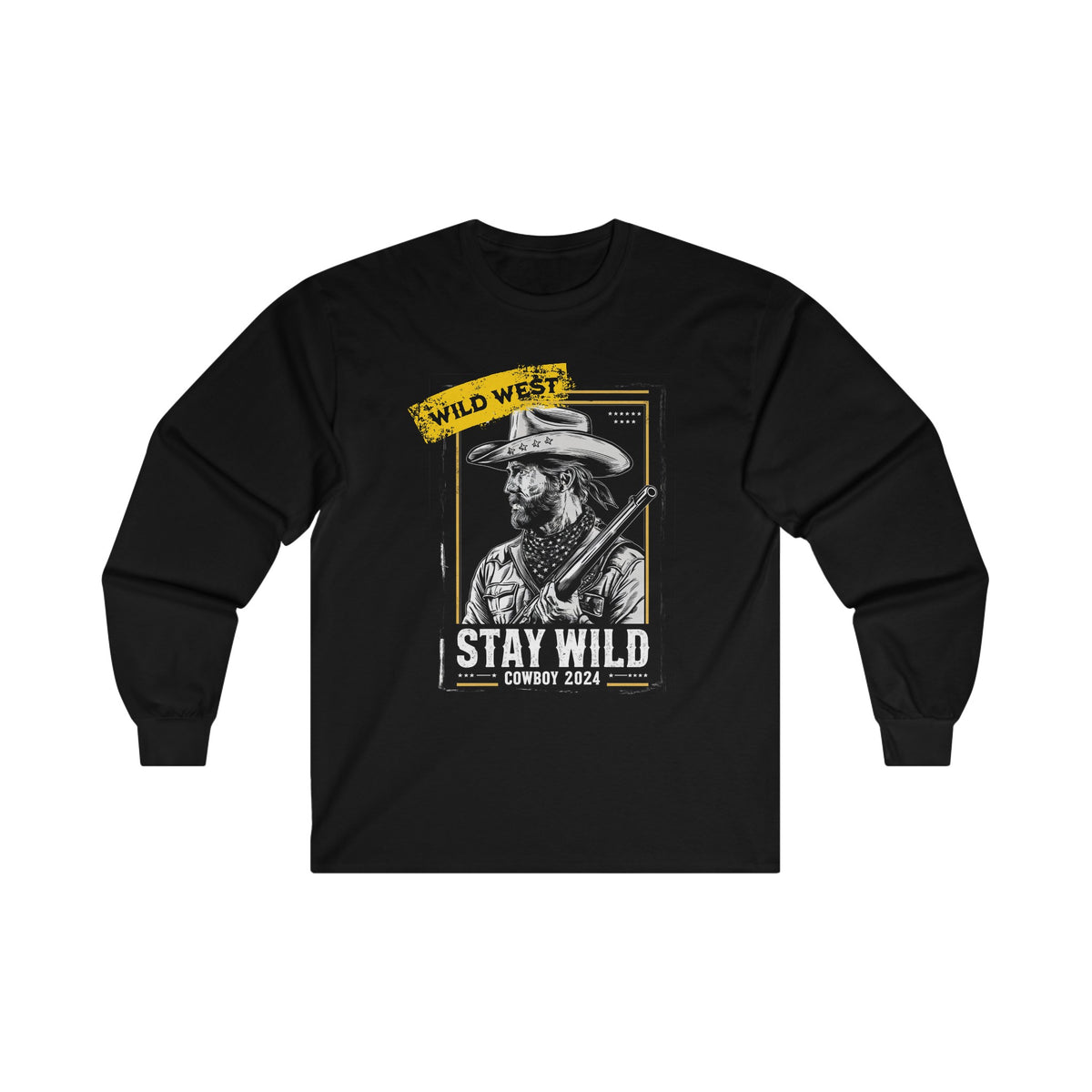 Corea - Camiseta unisex de manga larga de algodón ultra fino Stay Wild - StyleMZ 