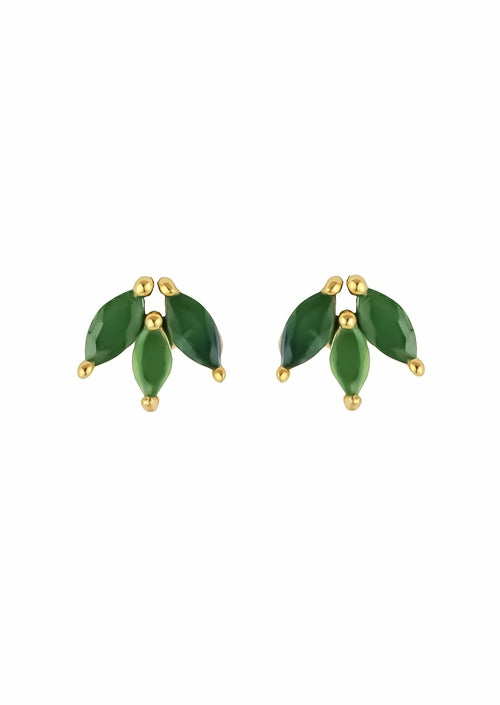 Fontana Earrings - 18K Gold-Plated with Zirconia Stones