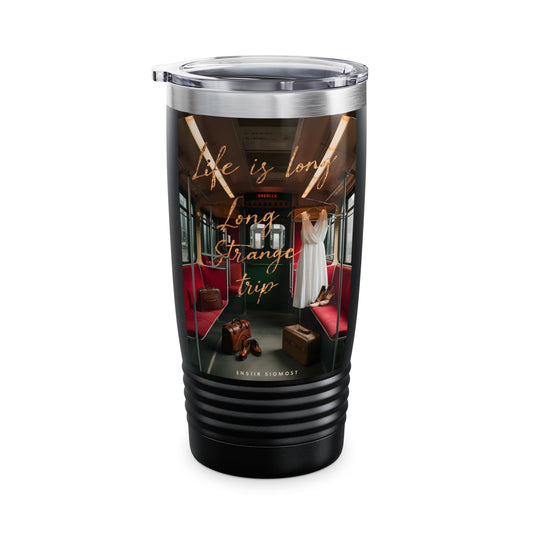 Korea -  Life is long strange trip Ringneck Tumbler, 20oz  - StyleMZ